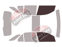 Gabarit vitrage - kit vitres avant - Mercedes-Benz GLE (2) 5 portes (depuis 2019)