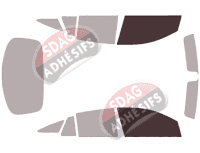 Gabarit vitrage - kit vitres avant - Mercedes-Benz GLE (1) Coupé 5 portes (2015 - 2019)