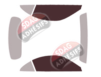 Gabarit vitrage - kit vitres avant - Mercedes-Benz SL (7) Cabriolet 2 portes (depuis 2022)
