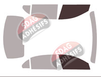 Gabarit vitrage - kit vitres avant - Mercedes-Benz Classe S (6) Berline 4 portes (depuis 2021)