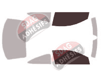 Gabarit vitrage - kit vitres avant - Mercedes-Benz Classe C (3) Coupe 2 portes (2011 - 2015)