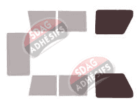 Gabarit vitrage - kit vitres avant - Mercedes-Benz Classe G (1) Court 3 portes (1986 - 2006)