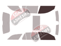Gabarit vitrage - kit vitres avant - Mercedes-Benz Classe E (4) Break 5 portes (2009 - 2016)