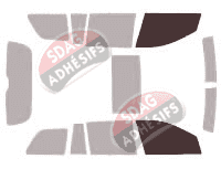 Gabarit vitrage - kit vitres avant - Mercedes-Benz Classe GL (1) 5 portes (2006 - 2013)
