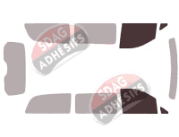 Gabarit vitrage - kit vitres avant - Mercedes-Benz Classe V / EQV (2) Long 5 portes (depuis 2014)