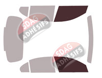 Gabarit vitrage - kit vitres avant - Mercedes-Benz Classe C (5) Berline 4 portes (depuis 2021)