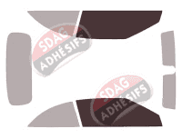 Gabarit vitrage - kit vitres avant - Mercedes-Benz Classe C (4) Cabriolet 2 portes (2014 - 2021)