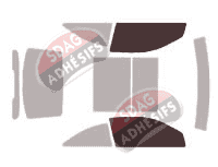 Gabarit vitrage - kit vitres avant - Mercedes-Benz Classe C (2) Sport Coupe 3 portes (2001 - 2008)