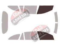 Gabarit vitrage - kit vitres avant - Mercedes-Benz Classe R Long 5 portes (2005 - 2013)