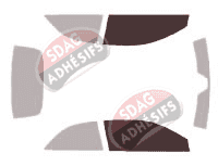 Gabarit vitrage - kit vitres avant - Mercedes-Benz CLK (2) Cabriolet 2 portes (2002 - 2010)