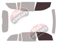 Gabarit vitrage - kit vitres avant - Mercedes-Benz GLS (1) 5 portes (depuis 2020)