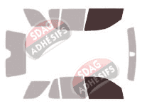 Gabarit vitrage - kit vitres avant - Mercedes-Benz ML (1) 5 portes (1997 - 2005)