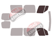 Gabarit vitrage - kit vitres avant - Mercedes-Benz Sprinter (2) Compact 5 portes (2006 - 2018)