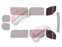 Gabarit vitrage - kit vitres avant - Mercedes-Benz Sprinter (3) Moyen 5 portes (depuis 2019)