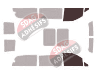 Gabarit vitrage - kit vitres avant - Mercedes-Benz Viano (1) Long 5 portes (2003 - 2015) Gabarit vitrage - kit vitres avant - Mercedes-Benz Viano (1) Long 5 portes (2003 - 2015)