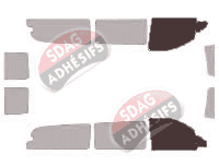 Gabarit vitrage - kit vitres avant - Mercedes-Benz Vito / EQV (2) Extra Long 5 portes (2003 - 2014)