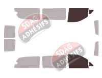 Gabarit vitrage - kit vitres avant - Mercedes-Benz Vito / EQV (2) Long 5 portes (2003 - 2014) Gabarit vitrage - kit vitres avant - Mercedes-Benz Vito / EQV (2) Long 5 portes (2003 - 2014)