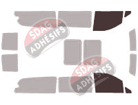 Gabarit vitrage - kit vitres avant - Mercedes-Benz Viano (1) Extra Long 6 portes (2003 - 2015) Gabarit vitrage - kit vitres avant - Mercedes-Benz Viano (1) Extra Long 6 portes (2003 - 2015)