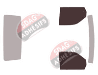Gabarit vitrage - kit vitres avant - Mercedes-Benz Vito / EQV (1) Utilitaire 4-5 portes (1996 - 2003)