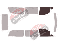 Gabarit vitrage - kit vitres avant - Mercedes-Benz Viano (1) Extra Long 5 portes (2003 - 2015)