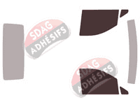 Gabarit vitrage - kit vitres avant - Mercedes-Benz Vito / EQV (2) Utilitaire 4-5 portes (2003 - 2014)