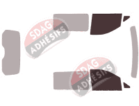 Gabarit vitrage - kit vitres avant - Mercedes-Benz Vito / EQV (3) Mixto Utilitaire 5 portes (depuis 2014)