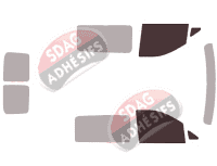 Gabarit vitrage - kit vitres avant - Mercedes-Benz Vito / EQV (3) Mixto Utilitaire 5 portes (depuis 2014)