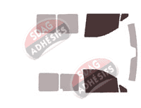 Gabarit vitrage - kit vitres avant - Mercedes-Benz Vito / EQV (2) Mixto Utilitaire 4/5 portes (2003 - 2014)