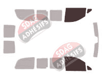 Gabarit vitrage - kit vitres avant - Mercedes-Benz Vito / EQV (2) Compact 5 portes (2003 - 2014)