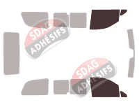 Gabarit vitrage - kit vitres avant - Mercedes-Benz Vito / EQV (2) Compact 4 portes (2003 - 2014)