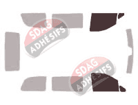Gabarit vitrage - kit vitres avant - Mercedes-Benz Viano (1) Compact 5 portes (2003 - 2015)