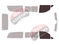 Gabarit vitrage - kit vitres avant - Mercedes-Benz Vito / EQV (2) Extra Long 4 portes (2003 - 2014)