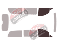 Gabarit vitrage - kit vitres avant - Mercedes-Benz Vito / EQV (3) Long 4 portes (depuis 2014)