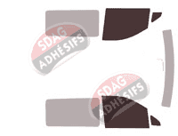 Gabarit vitrage - kit vitres avant - Mercedes-Benz Vito / EQV (2) Mixto Utilitaire 4/5 portes (2003 - 2014)