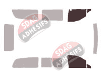 Gabarit vitrage - kit vitres avant - Mercedes-Benz Vito / EQV (2) Extra Long 4 portes (2003 - 2014)