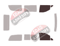 Gabarit vitrage - kit vitres avant - Mercedes-Benz Vito / EQV (2) Long 4 portes (2003 - 2014) Gabarit vitrage - kit vitres avant - Mercedes-Benz Vito / EQV (2) Long 4 portes (2003 - 2014)