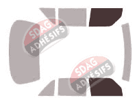 Gabarit vitrage - kit vitres avant - Mercedes-Benz Classe S (1) Berline 4 portes (1979 - 1991)