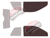 Gabarit vitrage - kit vitres avant - MicroCar M8 3 portes (2011 - 2021)