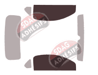 Gabarit vitrage - kit vitres avant - MicroCar F8C Coupé 2 portes (2013 - 2023)