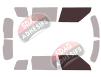 Gabarit vitrage - kit vitres avant - Mini Clubman (2) 2 Portes Arriéres 6 portes (2015 - 2023)