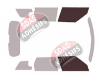 Gabarit vitrage - kit vitres avant - Mini Coutryman (3) 5 portes (depuis 2024)