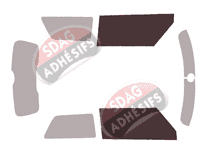 Gabarit vitrage - kit vitres avant - Mini One et  Cooper (3) 3 portes (2014 - 2023)