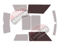 Gabarit vitrage - kit vitres avant - Mini One et  Cooper (2) 3 portes (2006 - 2014)