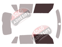 Gabarit vitrage - kit vitres avant - Mini One et  Cooper (3) 5 portes (2014 - 2023)