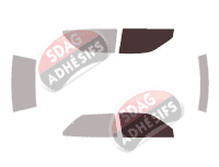 Gabarit vitrage - kit vitres avant - Mitsubishi Colt (3) 3 portes (1987 - 1992)