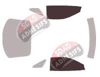 Gabarit vitrage - kit vitres avant - Mitsubishi 3000 GT Coupe 3 portes (1992 - 2000)