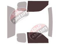 Gabarit vitrage - kit vitres avant - Mitsubishi L200 (3) Club Cab Pick-up 2 portes (1996 - 2006)