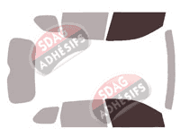Gabarit vitrage - kit vitres avant - Mitsubishi Outlander (3) 5 portes (2018 - 2021)