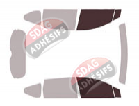 Gabarit vitrage - kit vitres avant - Mitsubishi Xpander (1) Cross 5 portes (depuis 2017)