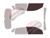 Gabarit vitrage - kit vitres avant - Mitsubishi Outlander (3) Sport 5 portes (2011 - 2021)